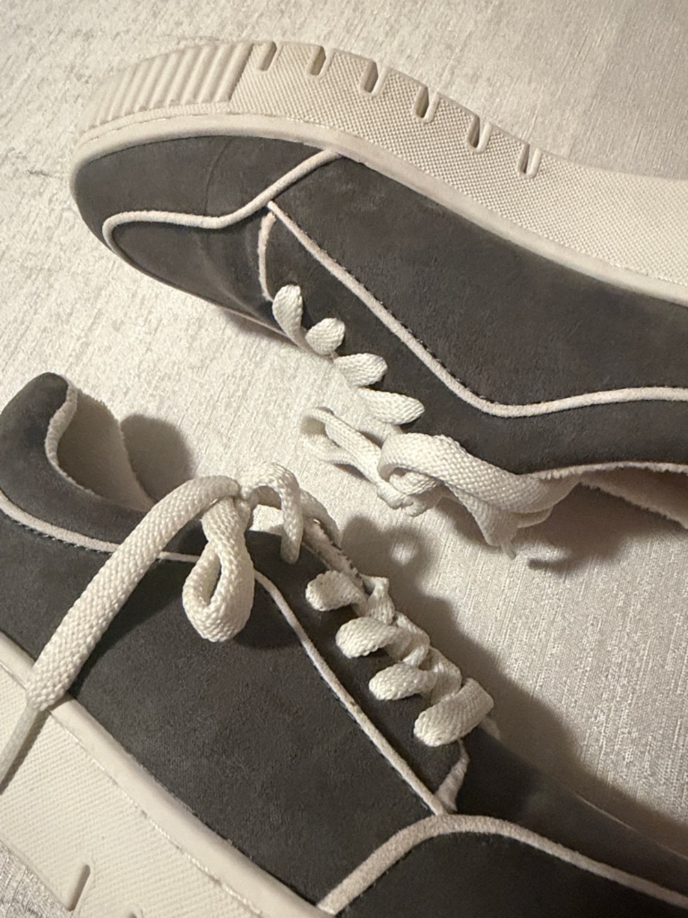Soul by Naturalizer Platform Tia-Laces Sneakers in Graphite Gray & White Size 7 - Picture 5 of 11